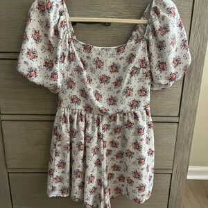Altard State Floral Puff Sleeve Romper
